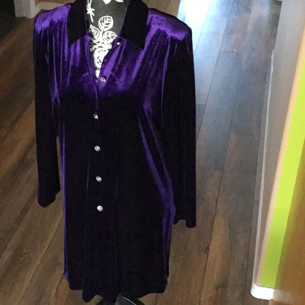 Purple vintage velvet jacket